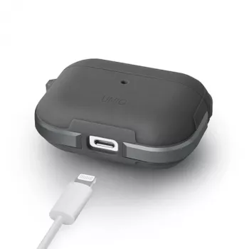 Antimikrobiální pouzdro UNIQ Valencia pro AirPods Pro – Gunmetal Grey