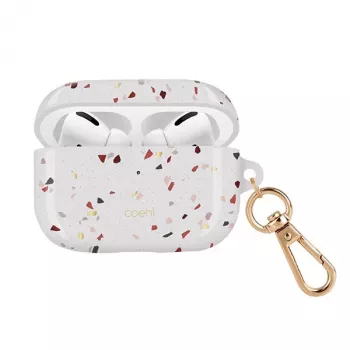 UNIQ Coehl Terrazzo pouzdro pro Apple AirPods Pro - přírodně bílé