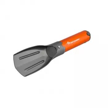 Skládací kempingová lopatka Sea to Summit Pocket Trowel Alloy, eloxovaný hliník, 220 mm rozložená, 153 mm složená, 3,5 oz, šedá/stříbrná