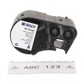 Samolaminovací vinylová role etiket BRADY M5C-1500-499 pro BMP51/BMP53/M511, 12,7 mm x 6,4 m, bílá