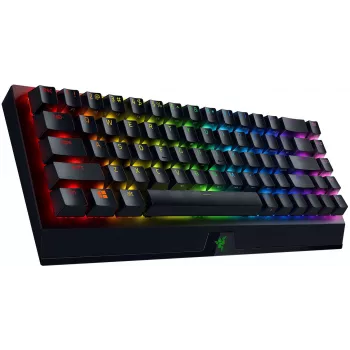 Bezdrátová mechanická herní klávesnice Razer BlackWidow V3 Mini HyperSpeed 65% – Razer Yellow Switches, Chroma RGB, Bluetooth 5.0, USB-C, černá