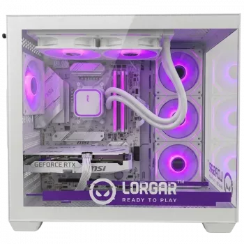 Herní PC LORGAR ADVANCED A201 – AMD Ryzen 5 7500F, GeForce RTX 5060 Ti 16 GB, 32 GB DDR5, 1 TB NVMe SSD, 750W zdroj, bílý