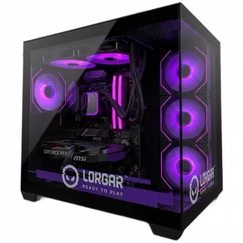 Herní PC LORGAR ADVANCED A201 – AMD Ryzen 5 7500F, GeForce RTX 5060 Ti 16 GB, 32 GB DDR5 6400MHz, 1 TB NVMe SSD, 750W zdroj, 240mm AIO, černé