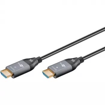 GOOBAY optický hybridní ultra vysokorychlostní HDMI kabel (AOC) 8K / 60Hz - 20m, 48 Gbit/s, černo-šedý