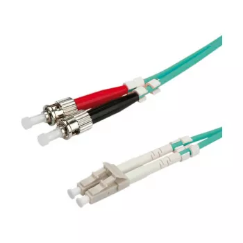 VALUE 21.99.8725 optický patch kabel, LC na ST, multimode OM3 50/125 µm, 5 m, tyrkysový