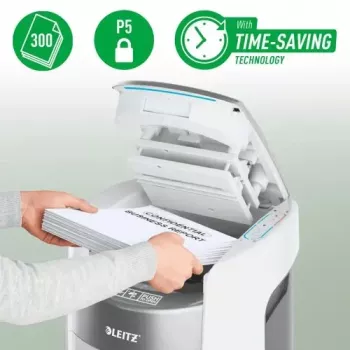 Leitz IQ Optimax AutoFeed 300 skartovačka, P-5, 300 listů, 25 L koš