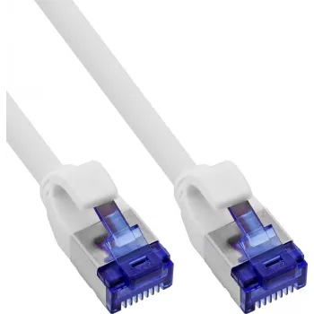 InLine® Slim Cat.6A S/FTP LSZH patch kabel, bílý, 0,30 m, 150 ks balení