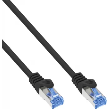 InLine® Cat.6A S/FTP LSZH patch kabel, CCA, černý, 2m, 50 ks balení