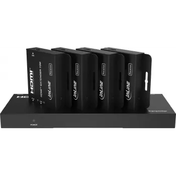Video splitter/extender InLine® 1x4 Cat.6 HDMI 4K/30Hz sada