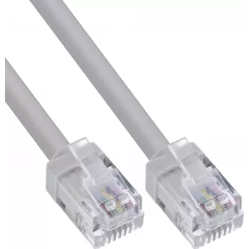 InLine Modulární kruhový kabel RJ12, samec-samec, 6žilový, 6P6C, 20m
