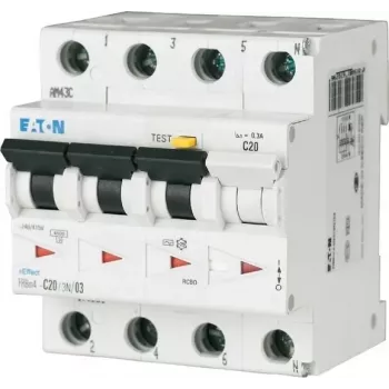 Eaton FRBM4-C32/3N/003-A RCBO, 4pólový (3P+N), 32 A, 30 mA, typ A, charakteristika C, 6 kA