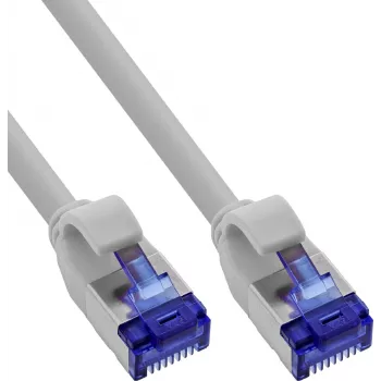 InLine® Slim Cat.6A S/FTP LSZH Patch kabel, šedý, 3m, 60 ks