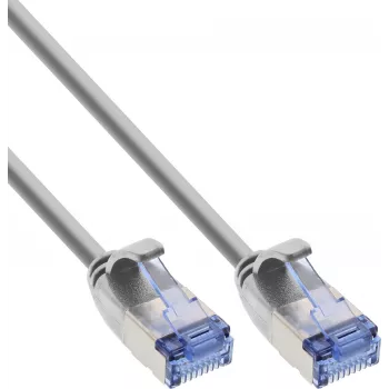 InLine® Slim patch kabel U/FTP PiMf Cat.6A šedý 3 m
