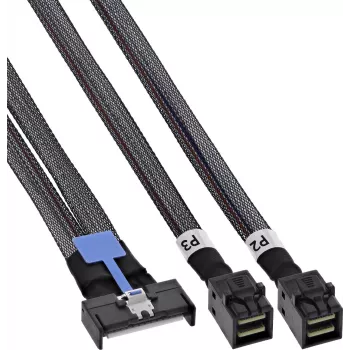 Kabel MCIO InLine® MCIO x8 na 2x MiniSAS-HD SFF-8643, 1 m
