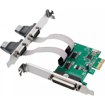 InLine® PCIe rozšiřující karta, 2x RS-232 + 1x paralelní port