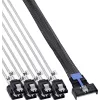 InLine® MCIO x8 breakout kabel na 8x SATA, 1 m