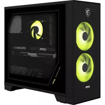 MSI MAG Infinite Z 8B 9NVPR7-051AT Gaming Desktop PC, AMD Ryzen 7 9700X, 16GB DDR5, 1TB NVMe SSD, NVIDIA GeForce RTX 5070, Windows 11 Home, Black