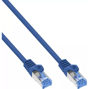 INLINE B-72602B 50 ks Cat.6A S/FTP LSZH patch kabel, CCA, modrý, 2m