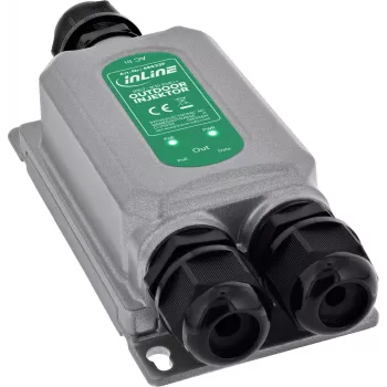 InLine® 60W PoE++ injektor pro venkovní použití, Gigabit, IP67