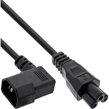 InLine® Napájecí kabel, C14 zásuvka zahnutá na C5 vidlici, černý, 2 m