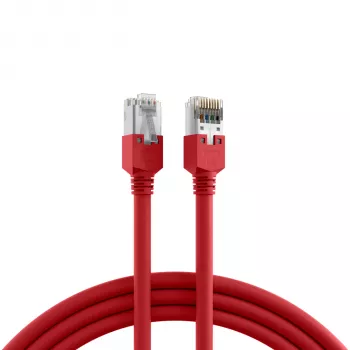 EFB Elektronik K2793.0,50 RJ45 crossover patch kabel Cat.5e SF/UTP, Hirose TM11, Draka UC300, 0,5 m, červený