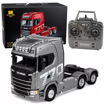HUINA 32329 Scania 1:18 6-Channel RC Tractor Truck Gray Silver