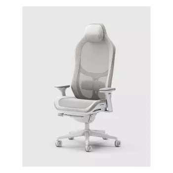 Fractal Design Refine 2 Mesh Light Gaming Chair, Light Grey/White