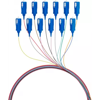 EFB Elektronik vláknový pigtail SC 9/125 OS2 12barevná sada 2 m - jednovidová sada kabelů/adaptérů