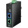 Průmyslový 10G PoE++ splitter TRENDnet TI-SG704, 802.3bt Type 4, výstup 12V/24V/48V DC, montáž na DIN lištu/zeď, IP30 kov