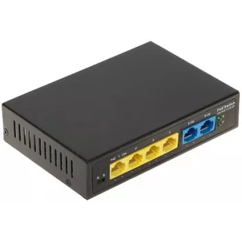 POE Switch GTX-A1-06-42-V2, 4portový Fast Ethernet unmanaged PoE+ síťový switch