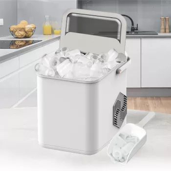 Maestro MR-821 výrobník ledu 10-12 kg/24h, 2,2L nádrž, Bullet Ice, elektronické ovládání, průhledné víko