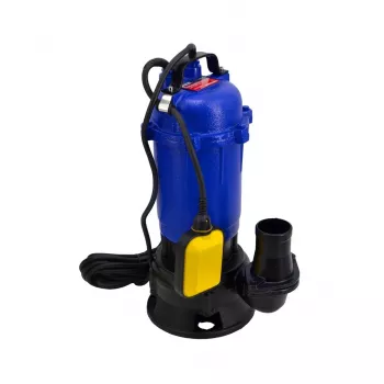 AWTOOLS 1050W ponorné čerpadlo na odpadní vodu s drtičem a plovákovým spínačem, 18000 l/h, výtlak 10 m, litina