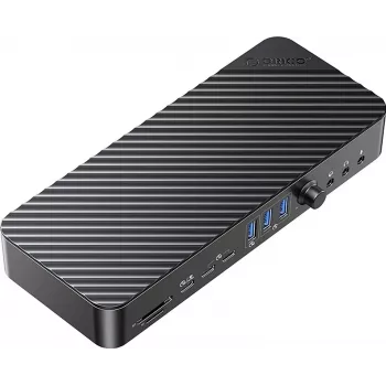 ORICO DKA22-V1-EU-BK-EP USB-C 10Gbps DisplayLink dokovací stanice se 4x 4K@60Hz displeji a 60W Power Delivery