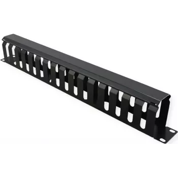 VALUE 26.99.0305 19 inch 1U čelní panel s kabelovým kanálem 40x60 mm, černá RAL 9005