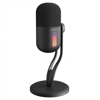Rampage ARPEJ Gaming Condenser Microphone on Boom Arm, RGB, Black