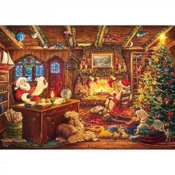 Puzzle Schmidt Spiele Thomas Kinkade Studios: Santa Checks the Wishlist 1000 dílků