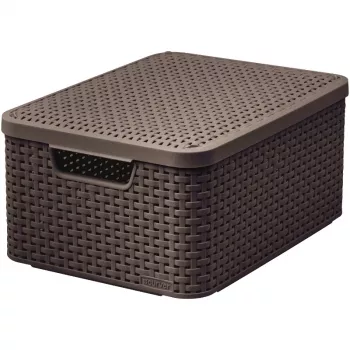 CURVER Style M úložná krabice s víkem 39,3x29,3x18,7 cm tmavě hnědá