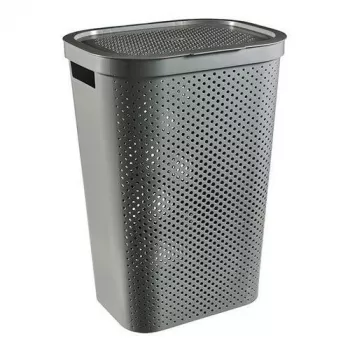 CURVER Infinity Recycled 60L Storage Bin 44x35x60cm Dark Grey