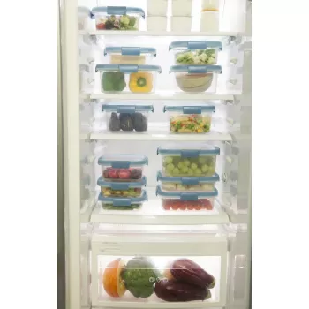 CURVER Smart Eco Fresh Rectangular Food Storage Container 2L with Airtight Green Lid