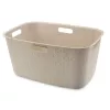 CURVER Softex 45L koš na prádlo v křídově bílé, Soft-Touch obdélníková nádoba s integrovanými držadly, 57 x 37 x 27 cm