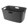CURVER Softex 45L Laundry Basket 57x37x27cm Dark Grey