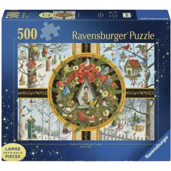 Puzzle Ravensburger Singvögel im Winter s velkými dílky (500 dílků)