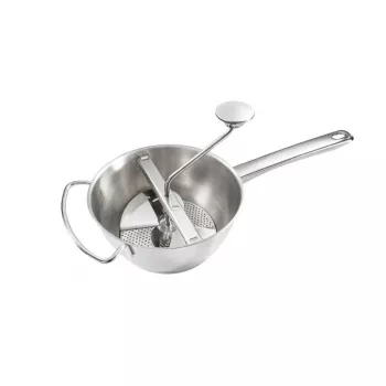 Pasírovací mlýnek ComfortLine Flotte Lotte LEIFHEIT 20 cm, nerez, 3 síta, ruční, stříbrná/černá