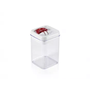 LEIFHEIT Fresh&Easy nádoba na potraviny 800ml, vzduchotěsná, stohovatelná, bez BPA, transparentní s bílo-zeleným víkem