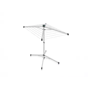 LEIFHEIT LinoPop-Up 140 Rotary Clothes Dryer, 14 m Drying Length, Aluminium Frame, Grey/Blue
