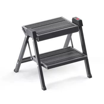 HAILO skládací stupačka StepFix / ocel / 2 stupně / černá