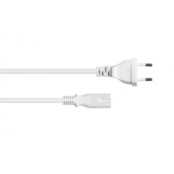 Kabelmeister Euro napájecí kabel CEE 7/16 na IEC C7 bílý 0,5m 0,75mm²
