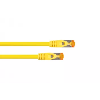 KABELMEISTER RJ45 patch kabel Cat.7, vysoce ohebný plášť TPE, bez halogenů, žlutý, 7,5m