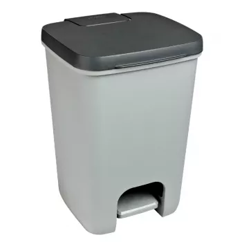 Curver šlapací koš Essentials 20L šedý/tmavě šedý