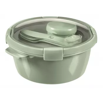 Potravinová dóza CURVER Lunch Kit Round 1,6 l Smart Eco To Go Ø22x10 cm Soft Green